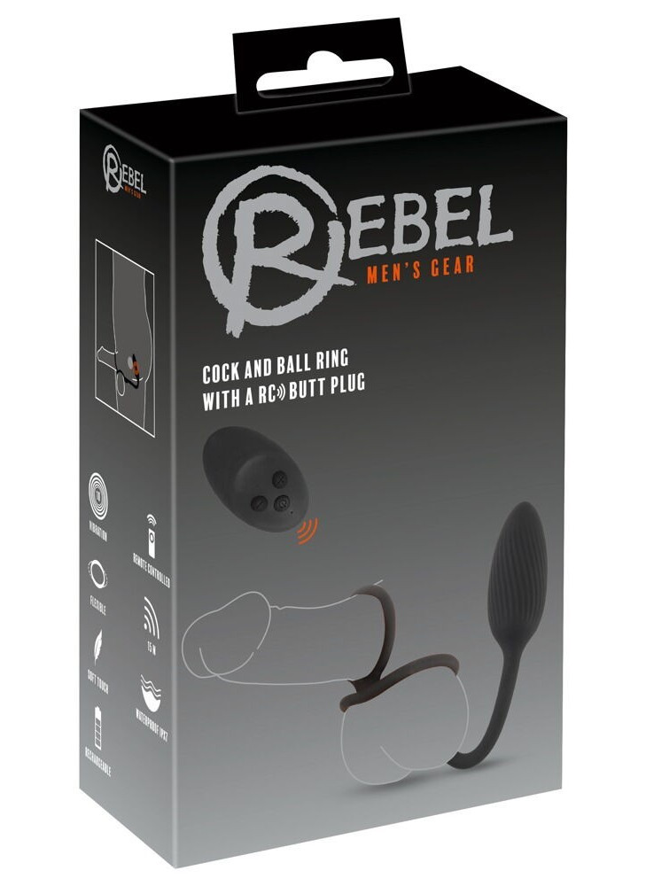 Rebel Cock&ball ring with a RC